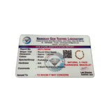 Gemston elaboratory authenticity report for 5 mukhi rudraksha bracelet on a white background