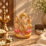 Yellow Quartz Ganesha Idol – 22K Gold Hand-Painted (714g)