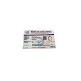 Lab report card from Gem Testing Laboratory for dhan vridhi bracelet on a white background
