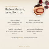 The Oorja promise – Red Jasper Bracelet, lab certified and energised after you order