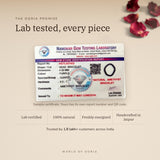 Amethyst bracelet lab certificate with QR code – The Oorja promise