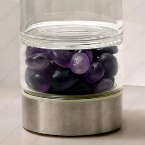 Amethyst Crystal Infused Water Bottle - WorldOfOorja