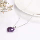 Amethyst Heart Pendant - WorldOfOorja