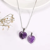 Amethyst Heart Pendant - WorldOfOorja