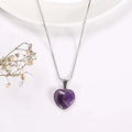 Amethyst Heart Pendant - WorldOfOorja