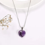 Amethyst Heart Pendant - WorldOfOorja
