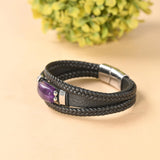 Amethyst Leather Bracelet – image 4