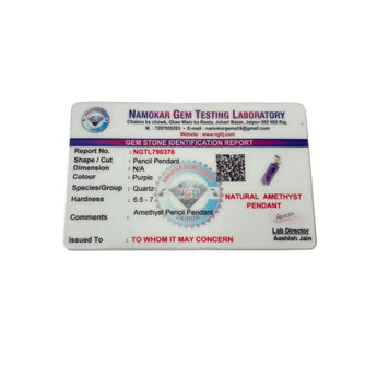 Amethyst Pencil Pendant - WorldOfOorja