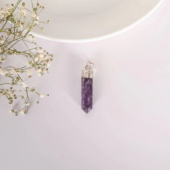 Amethyst Pencil Pendant - WorldOfOorja