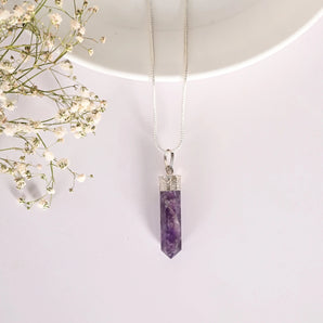 Amethyst Pencil Pendant - WorldOfOorja