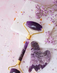 Amethyst Roller & Gua Sha Combo - WorldOfOorja