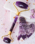 Amethyst Roller & Gua Sha Combo - WorldOfOorja