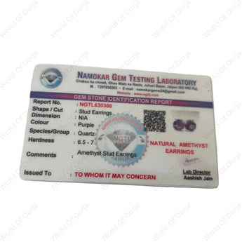 Amethyst Studs - WorldOfOorja