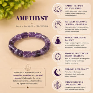 Amethyst Cylinder Bracelet