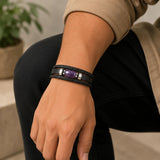 Amethyst Leather Bracelet – image 3