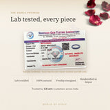 Angelite bracelet lab certificate with QR code – The Oorja promise