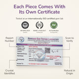 Aquarius Constellation Bracelet lab certificate – tested at an ISO certified gem lab