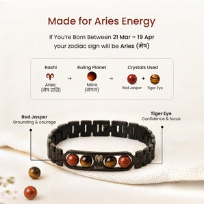 Made for Aries energy – ruling planet and crystals in the Aries zodiac bracelet