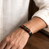 Wearing the Aries zodiac bracelet on the wrist