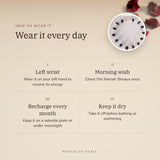 How to wear your Silver Plated Karungali Bracelet – left wrist, morning wish, recharge on selenite or moonlight