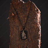 Black Hanuman Chalisa Protection Pendant - WorldOfOorja