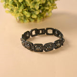 Black Metal Raw Pyrite Bracelet – image 3