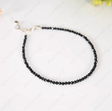 Black Spinel Anklet - WorldOfOorja