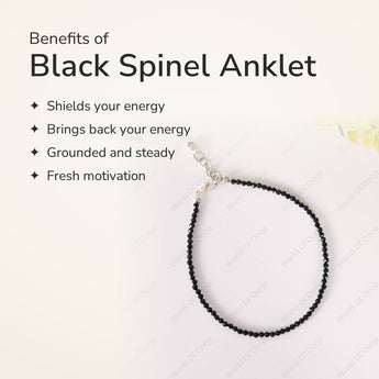 Benefits of Black Spinel Anklet – World of Oorja