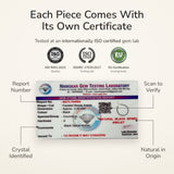 Black Spinel Anklet lab certificate – tested at an ISO certified gem lab