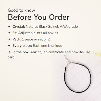 Black Spinel Anklet – good to know before you order
