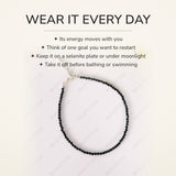 How to wear your Black Spinel Anklet