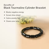 Benefits of Black Tourmaline Cylinder Bracelet – World of Oorja
