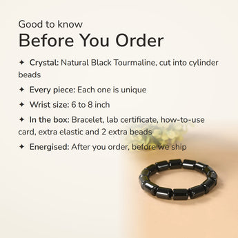 Black Tourmaline Cylinder Bracelet – good to know before you order