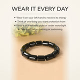 How to wear your Black Tourmaline Cylinder Bracelet