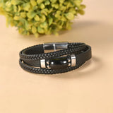 Black Tourmaline Leather Bracelet – image 1