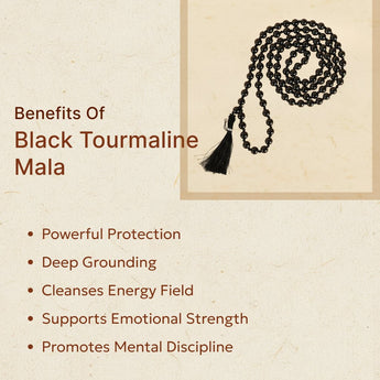 Black Tourmaline Mala - WorldOfOorja