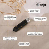 Black Tourmaline Pencil Pendant - WorldOfOorja