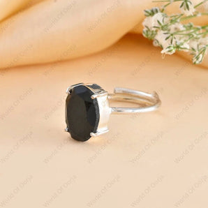 Black Tourmaline Ring - WorldOfOorja