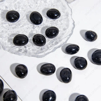 Black Tourmaline Tumble Stones - WorldOfOorja