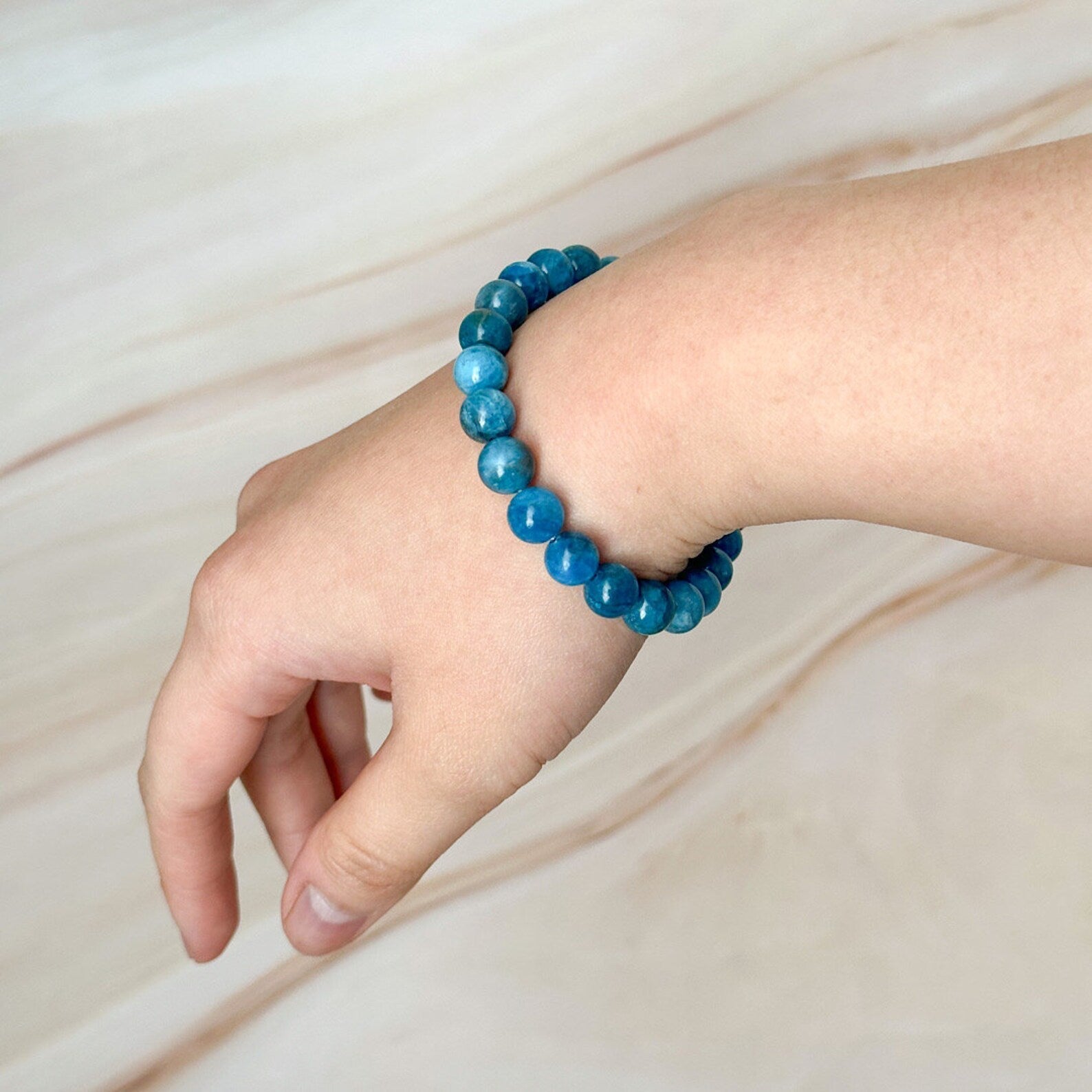 Blue Apatite Bracelet - WorldOfOorja