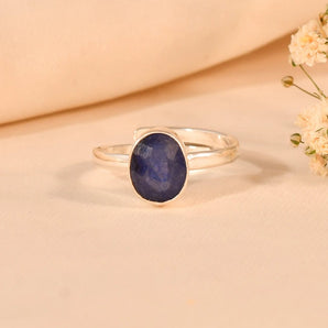 Blue Sapphire (neelam) Ring - WorldOfOorja