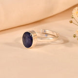 Blue Sapphire (neelam) Ring - WorldOfOorja