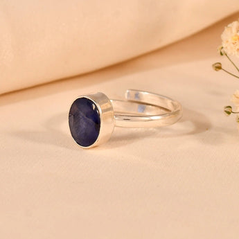 Blue Sapphire (neelam) Ring - WorldOfOorja