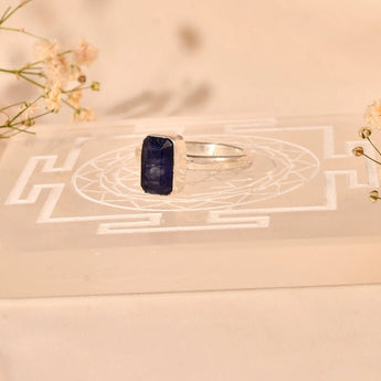 Blue Sapphire (neelam) Ring - WorldOfOorja