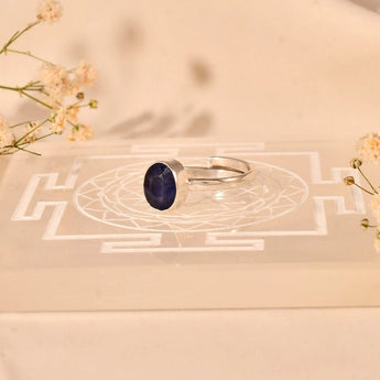 Blue Sapphire (neelam) Ring - WorldOfOorja