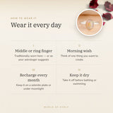 How to wear your Opal Ring – daily wear, morning wish, recharge on selenite or moonlight