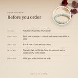 Amazonite Bracelet – before you order: size, what is in the box, energised after order