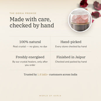 The Oorja promise – Rose Quartz Water Bottle