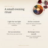 7 Chakra Tea Light Holder – how to use it, a small evening ritual, recharge on selenite or moonlight