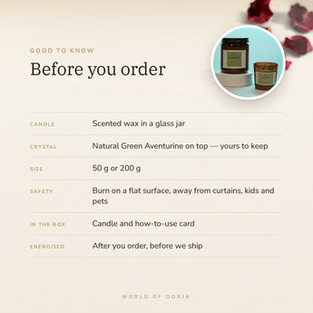 Green Aventurine Crystal Candle – good to know before you order